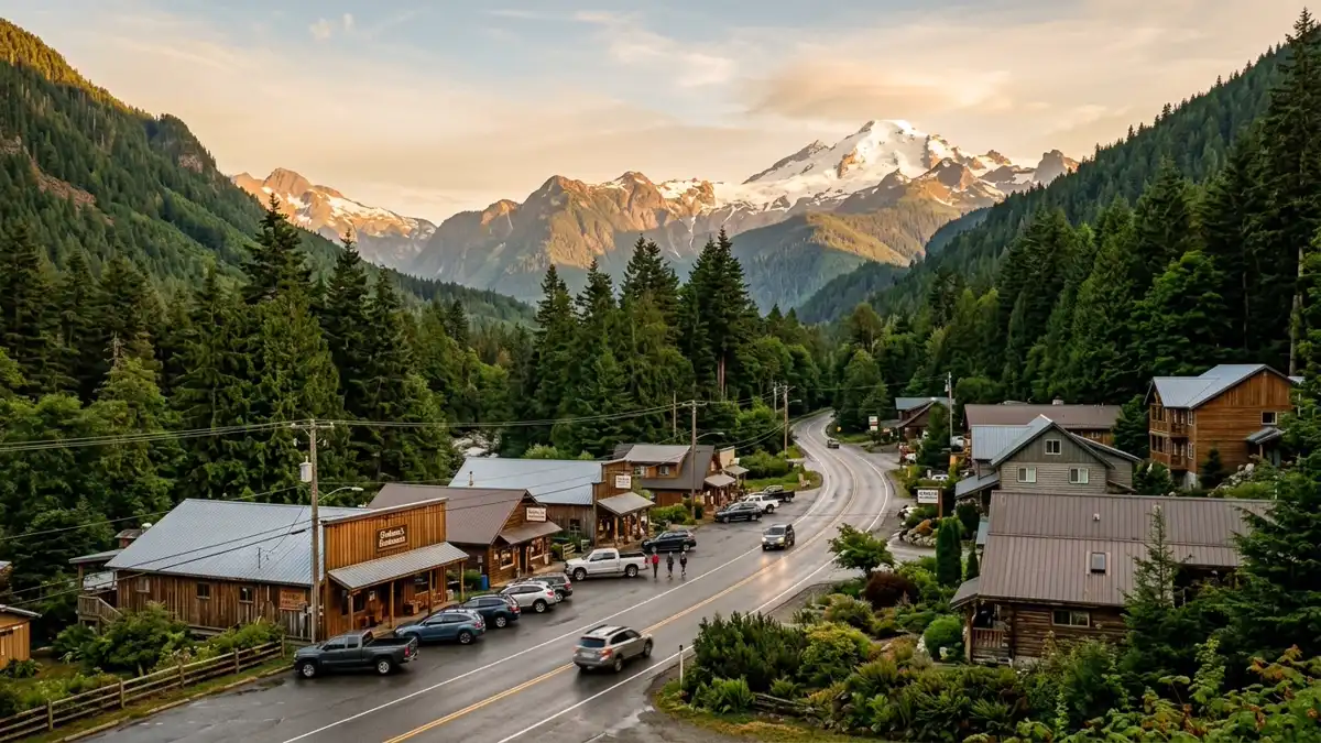 Public restroom locations mapped in Glacier, Washington — 8 facilities across the city