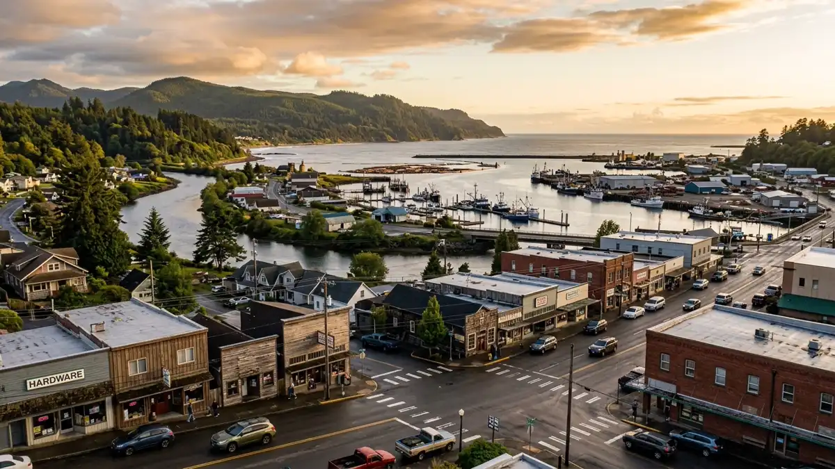 Public restroom locations mapped in Grays Harbor County, Washington — 57 facilities across zip codes 98526, 98541, 98562