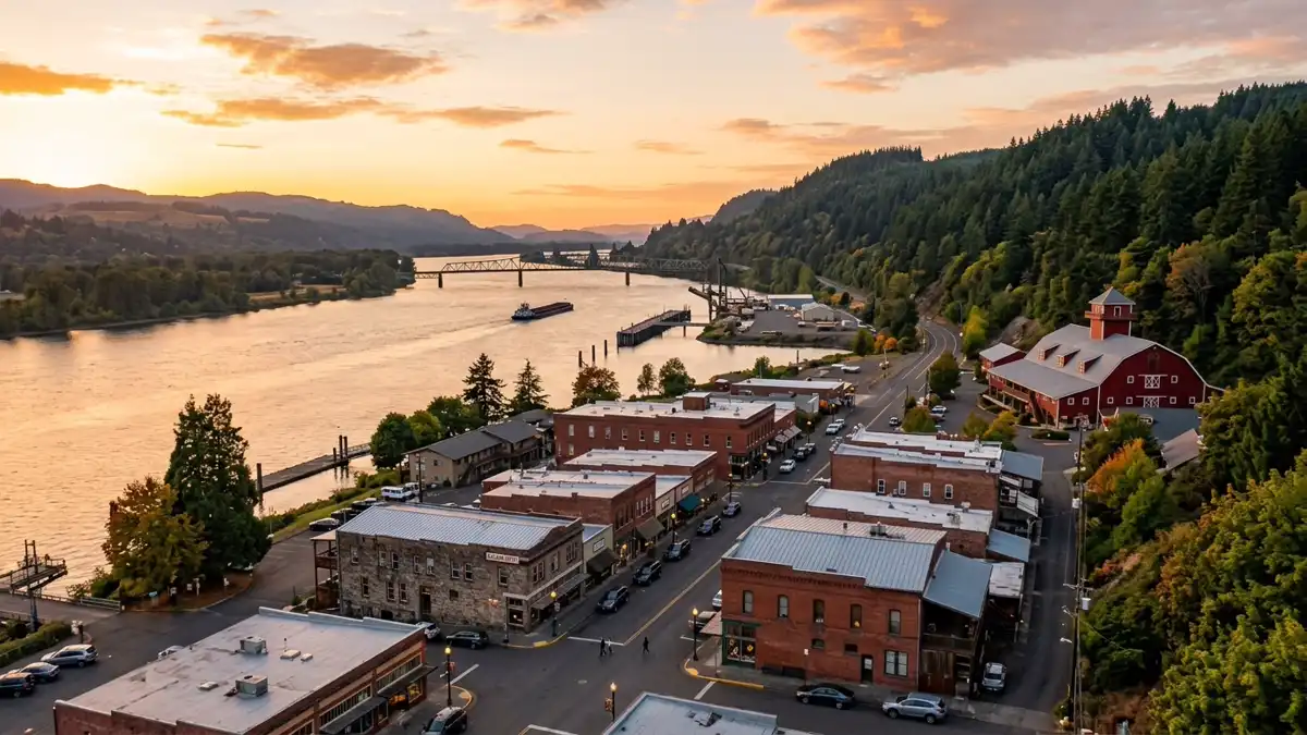 Public restroom locations mapped in Kalama, Washington — 15 facilities across the city