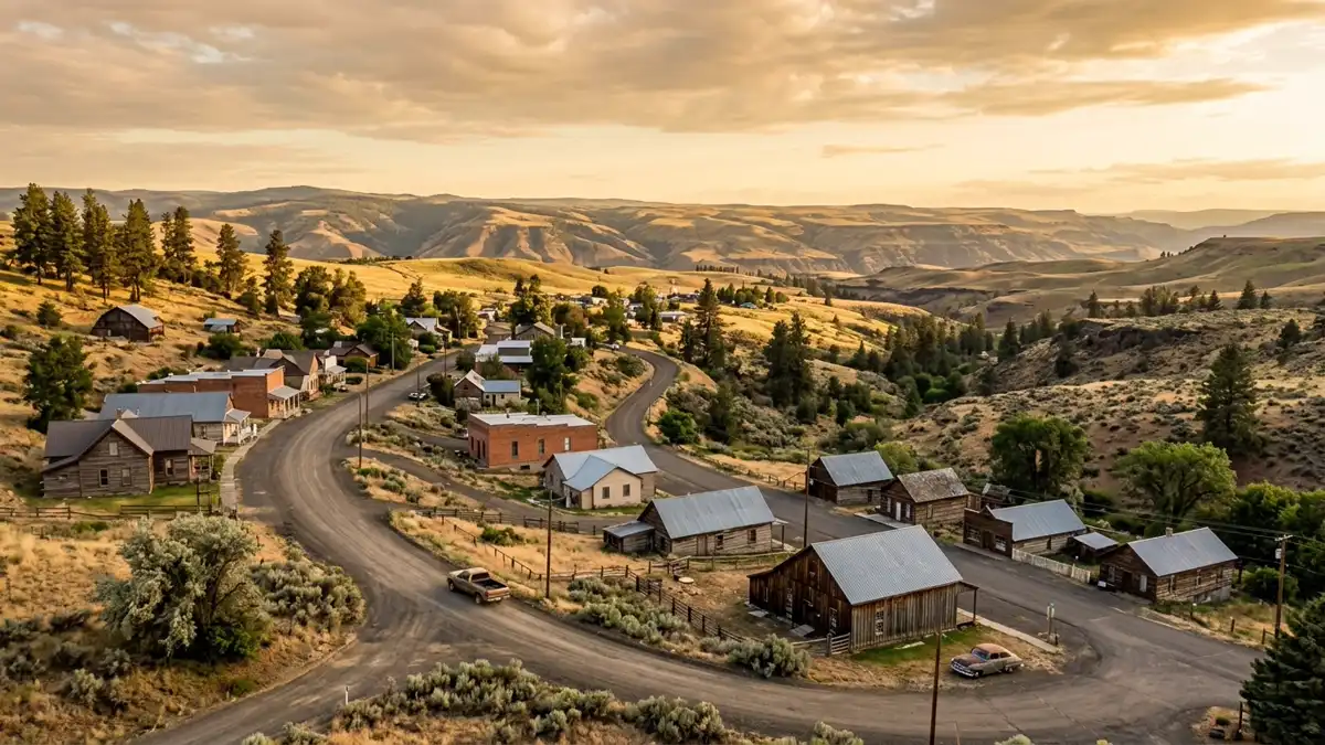 Public restroom locations mapped in Klickitat County, Washington — 70 facilities across zip codes 97040, 97050, 98617