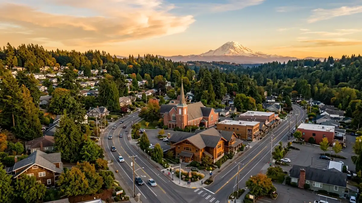 Public restroom locations mapped in Milton, Washington — 48 facilities across zip codes 98354
