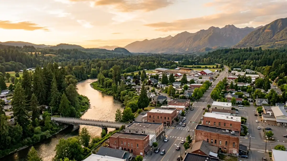 Public restroom locations mapped in Monroe, Washington — 87 facilities across zip codes 98272