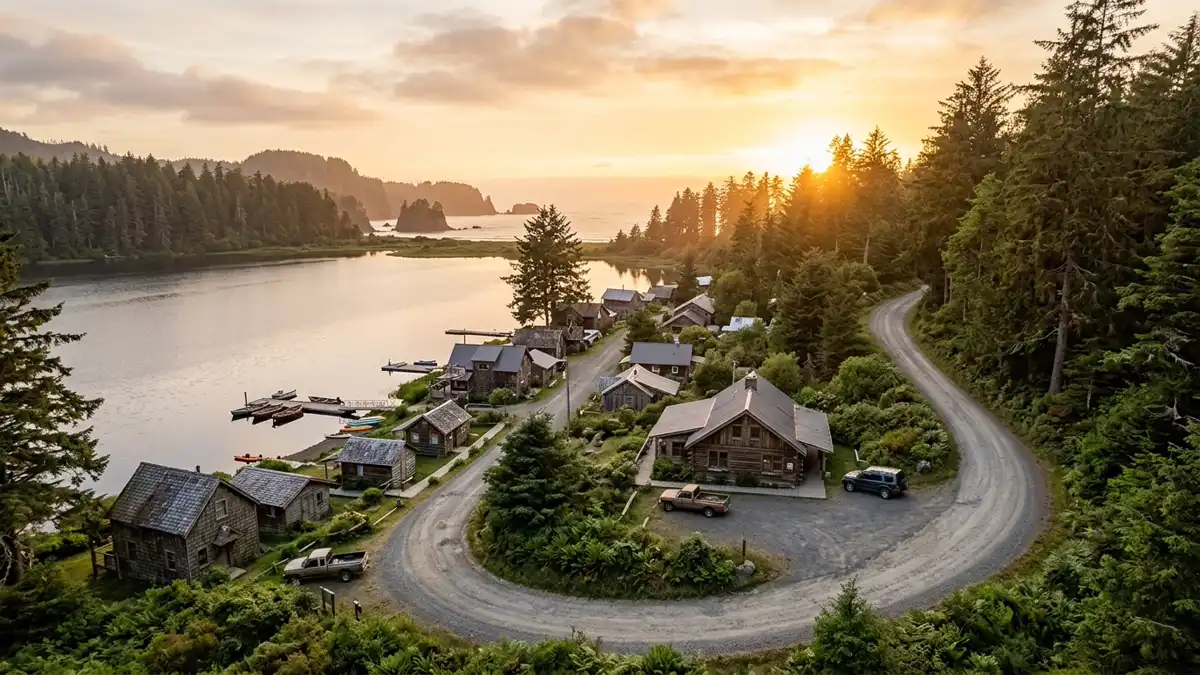 Public restroom locations mapped in Ozette, Washington — 9 facilities across zip codes 98326