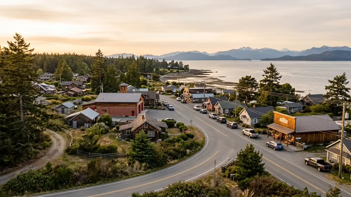 Public restroom locations mapped in Point Roberts, Washington — 21 facilities across zip codes 98281