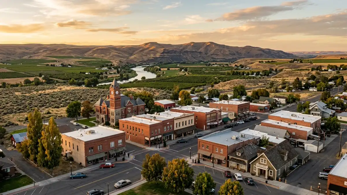 Public restroom locations mapped in Prosser, Washington — 6 facilities across zip codes 99350