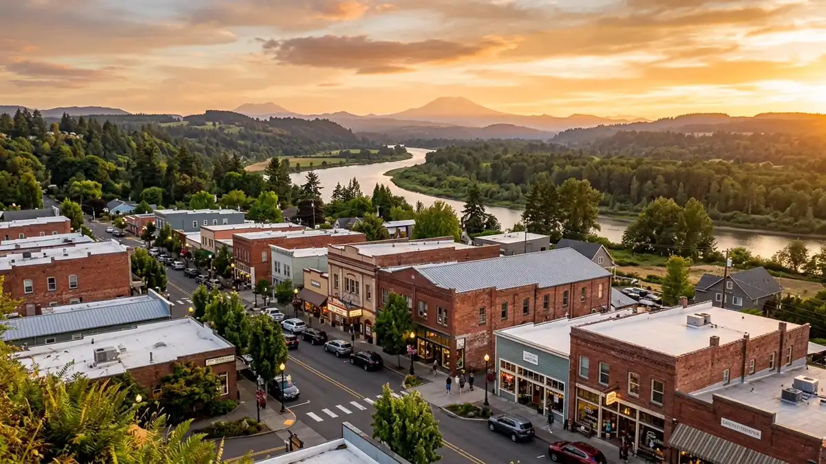 Public restroom locations mapped in Ridgefield, Washington — 51 facilities across zip codes 98642