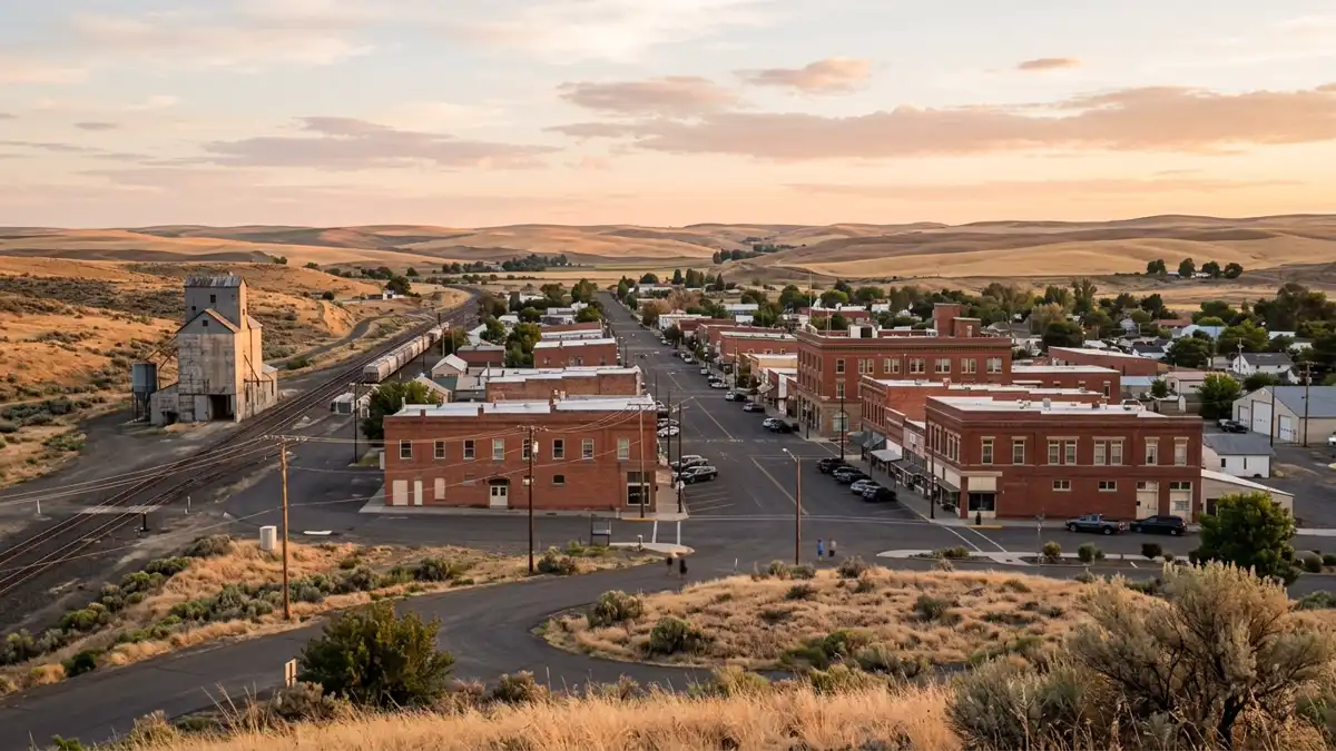 Public restroom locations mapped in Ritzville, Washington — 9 facilities across zip codes 99169
