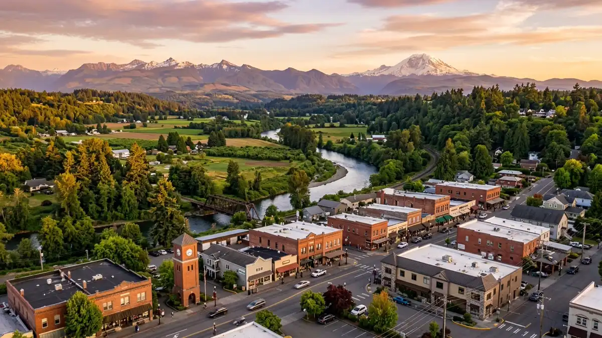 Public restroom locations mapped in Snohomish County, Washington — 215 facilities across zip codes 90821, 98012, 98087