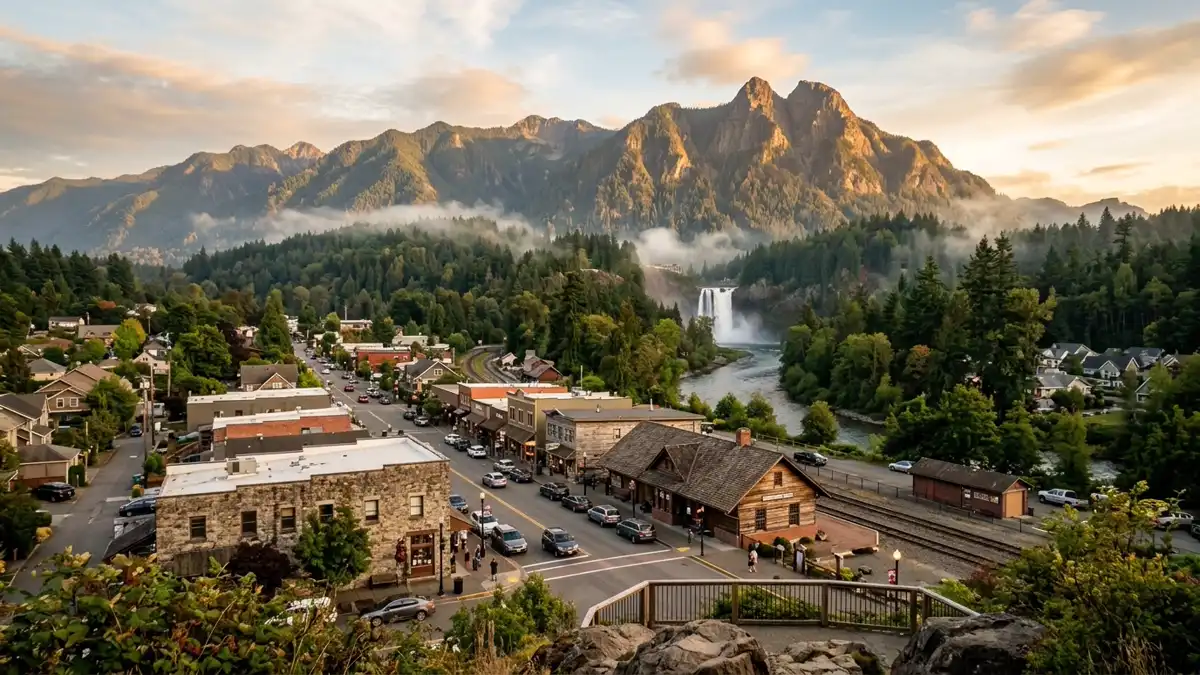 Public restroom locations mapped in Snoqualmie, Washington — 29 facilities across zip codes 98024, 98065