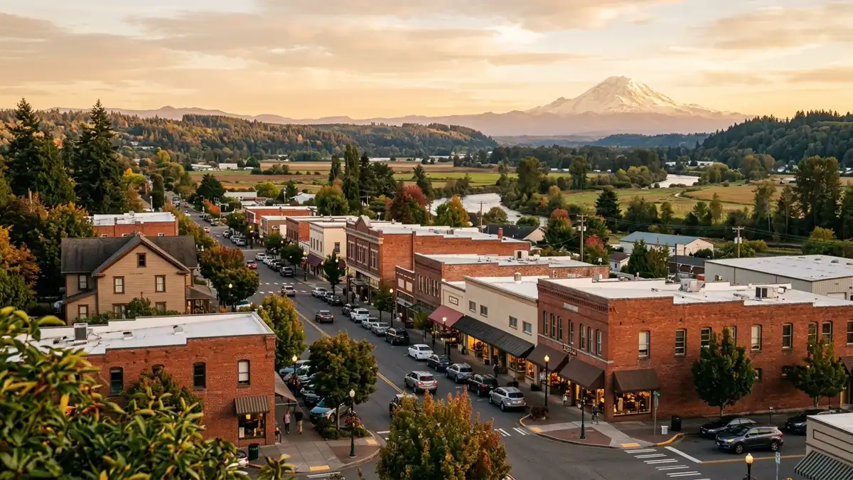Public restroom locations mapped in Sumner, Washington — 21 facilities across zip codes 98372, 98390