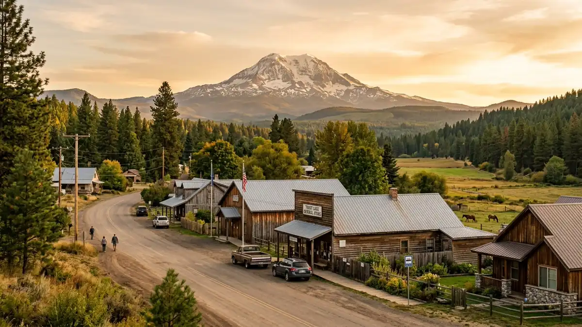 Public restroom locations mapped in Trout Lake, Washington — 4 facilities across zip codes 98650