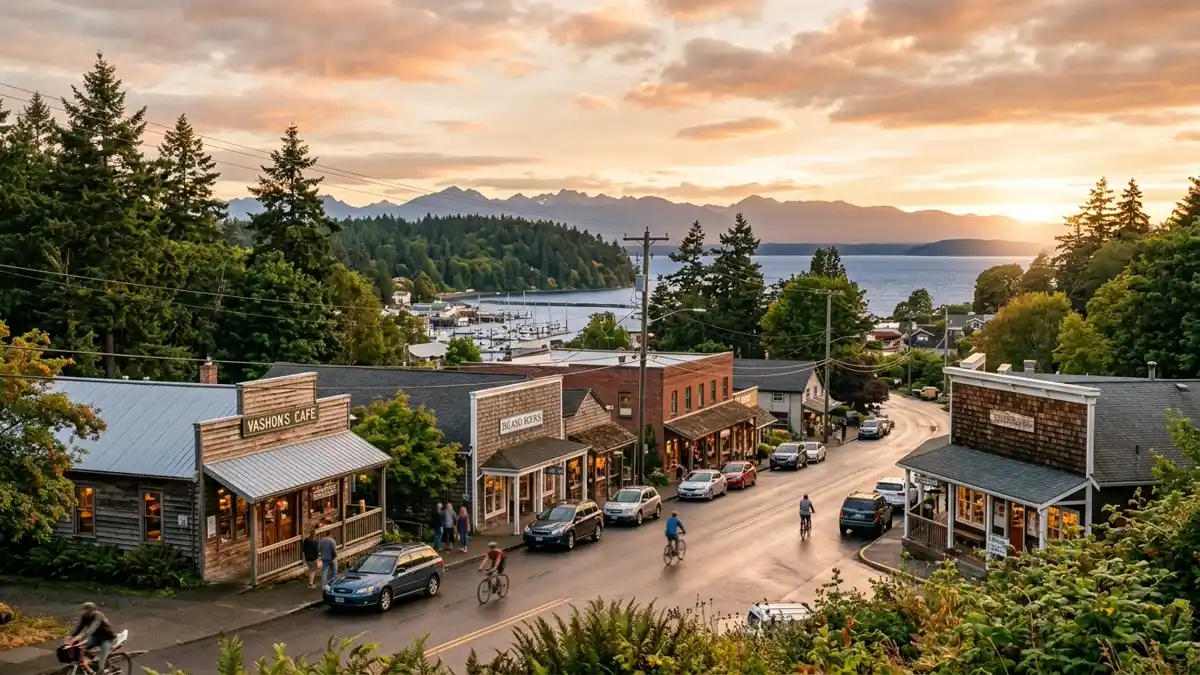 Public restroom locations mapped in Vashon, Washington — 5 facilities across zip codes 98070