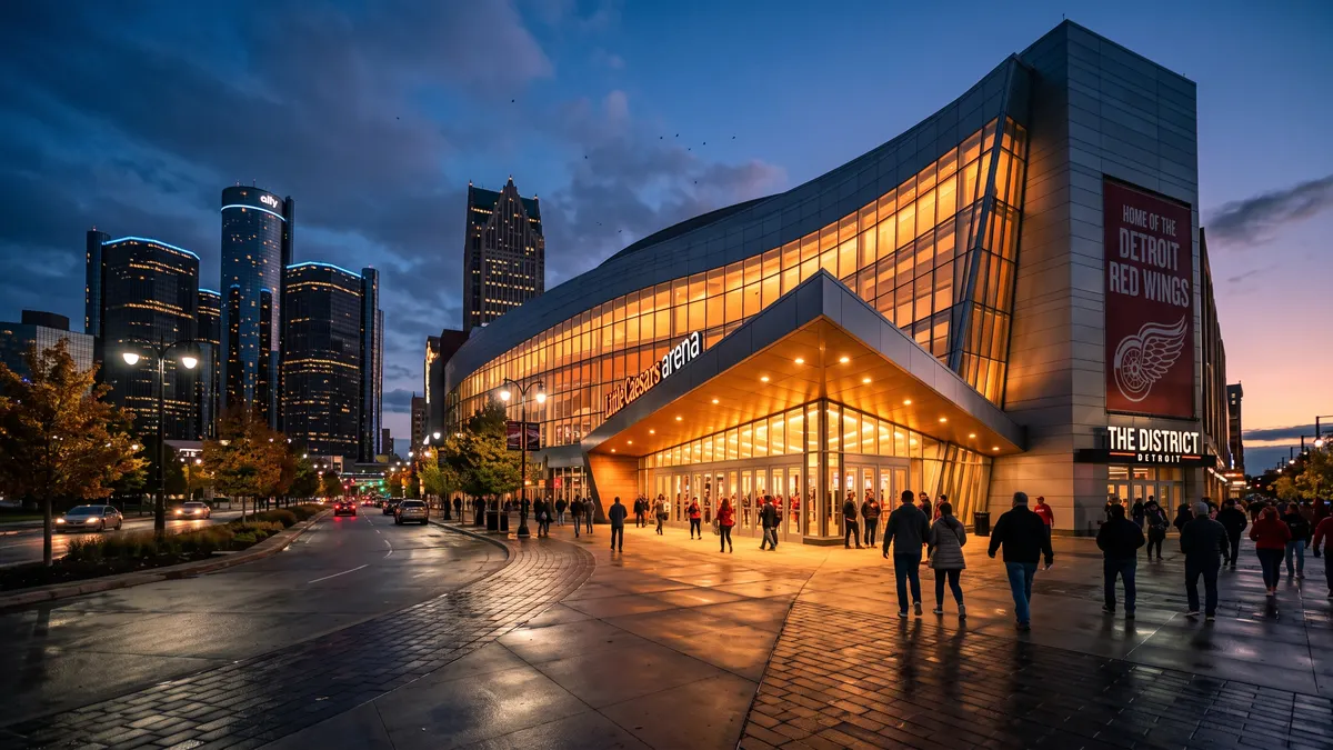 Restrooms at Little Caesars Arena