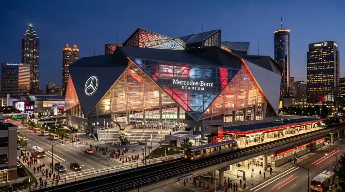 Restrooms at Mercedes-Benz Stadium