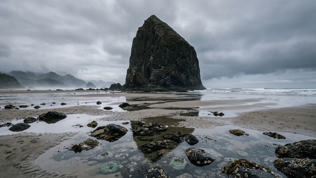 Haystack Rock at Cannon Beach, Oregon