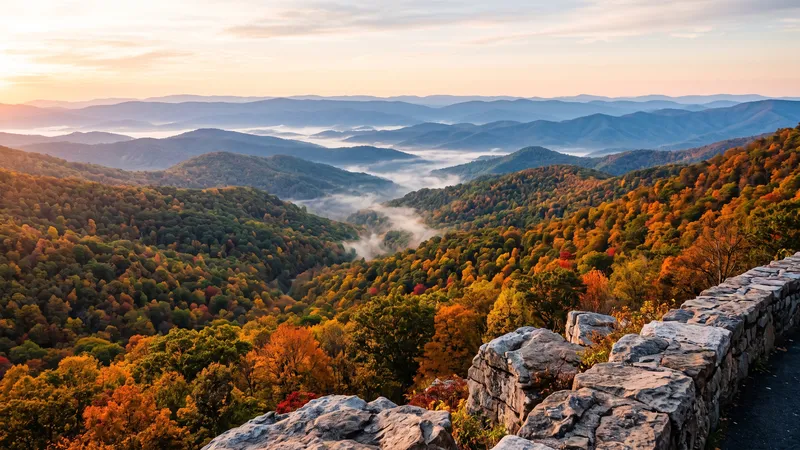 Blue Ridge Mountains in autumn from Skyline Drive, Virginia