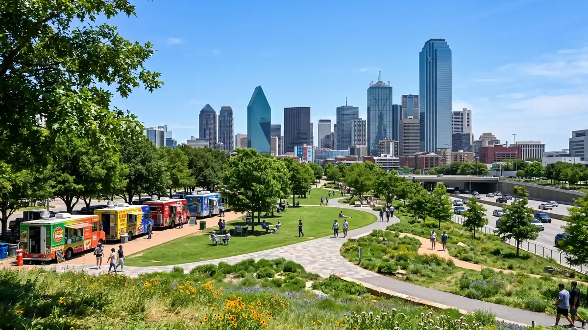 Perot Museum of Nature and Science in Dallas near Victory Park