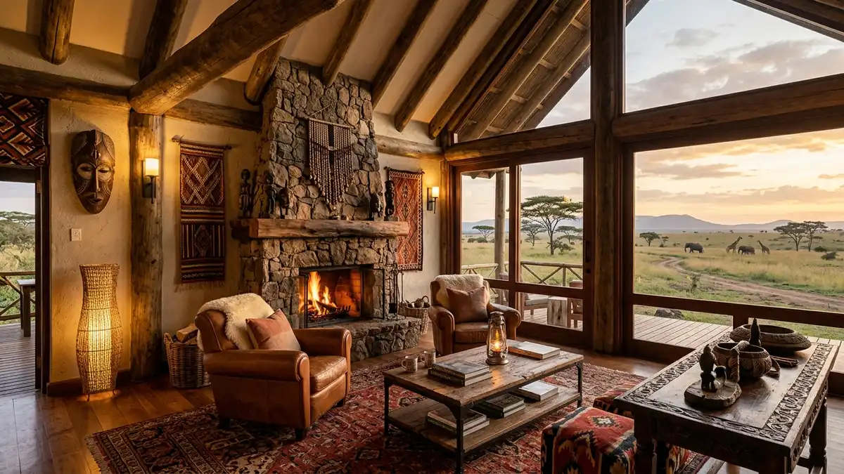 Disney's Animal Kingdom Lodge with savanna wildlife viewing area
