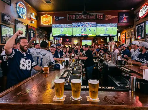 Lively Texas sports bar with big screens near AT&T Stadium