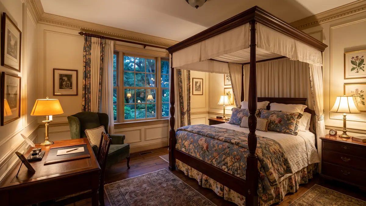 English village entrance area with Tudor architecture and Baby Care Center at Busch Gardens Williamsburg
