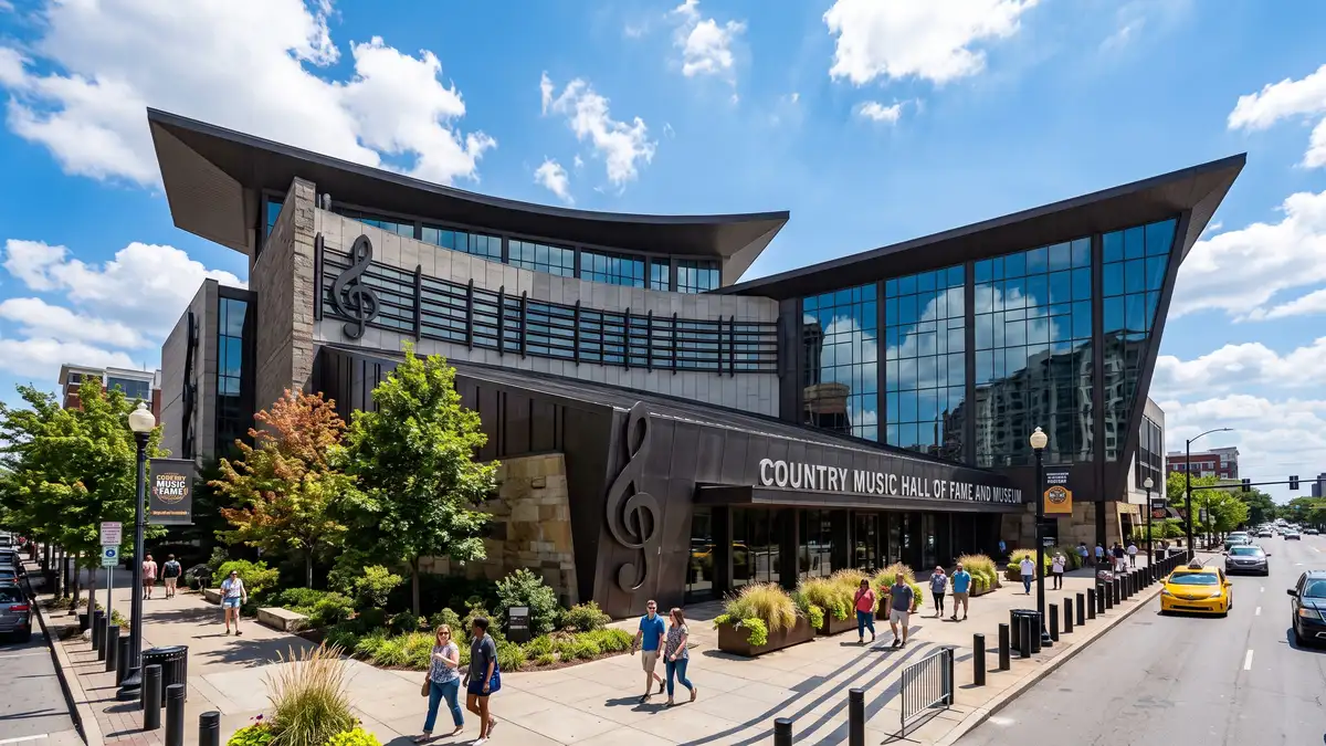 Country Music Hall of Fame exterior in downtown Nashville