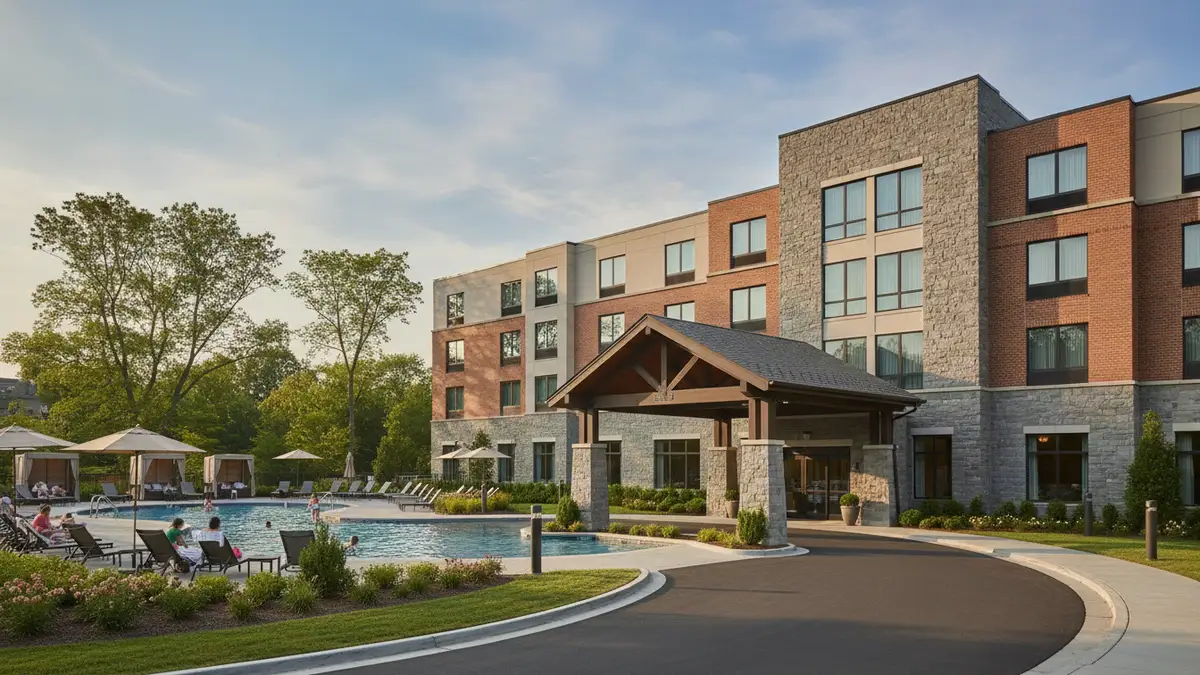 Hampton Inn Bronx exterior with modern amenities and pool near the Bronx Zoo New York
