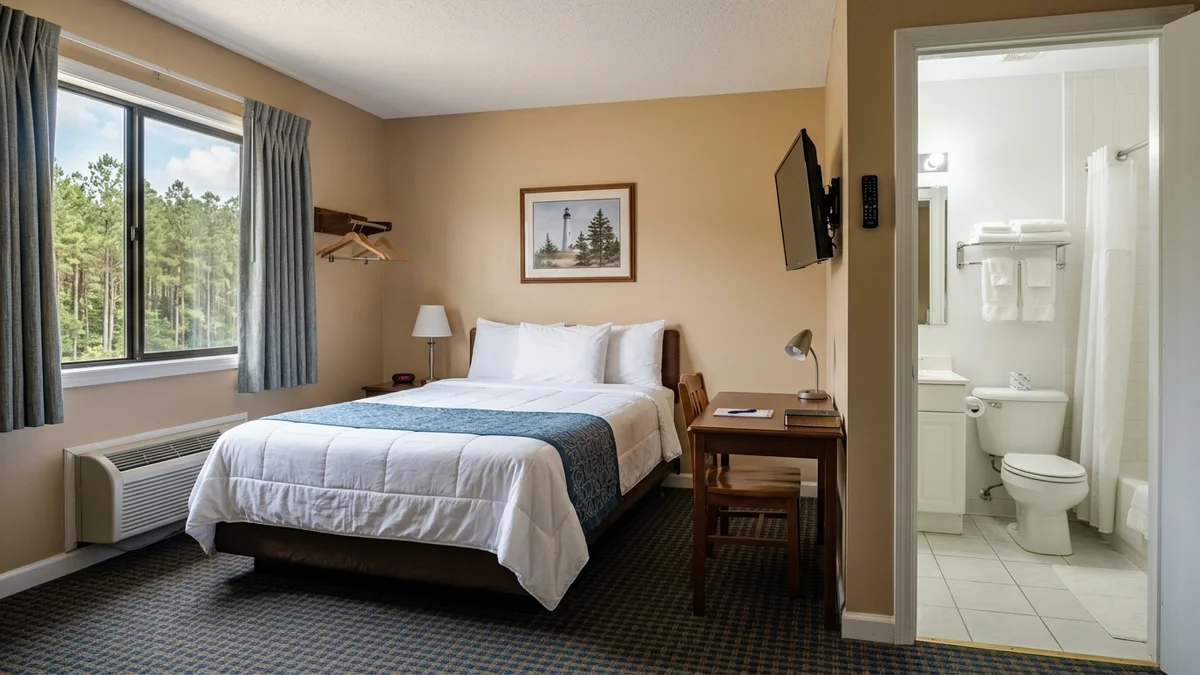 Red Roof Inn Fort Mill exterior with affordable family rooms and parking near Carowinds