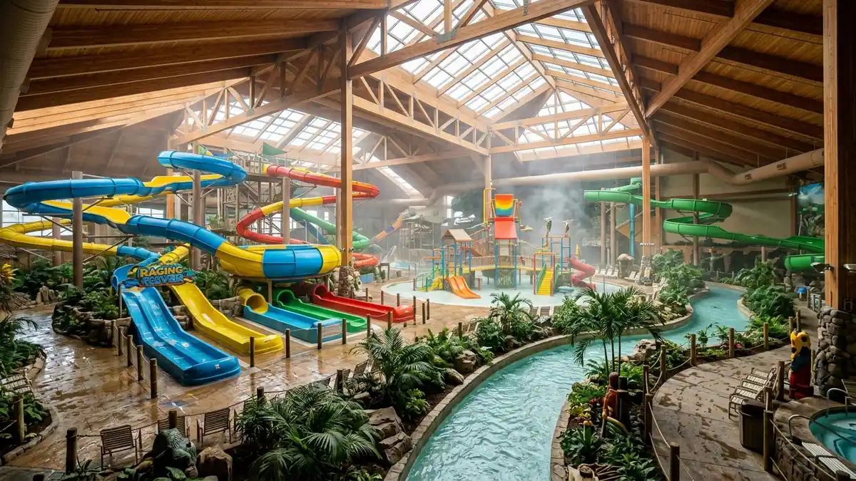 Comfort Inn Cedar Point exterior with outdoor pool and family-friendly amenities in Sandusky Ohio