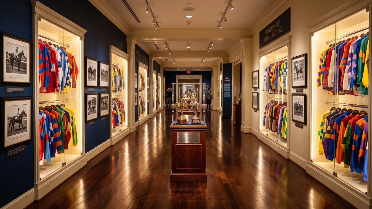 Kentucky Derby Museum entrance at Churchill Downs with horse racing memorabilia