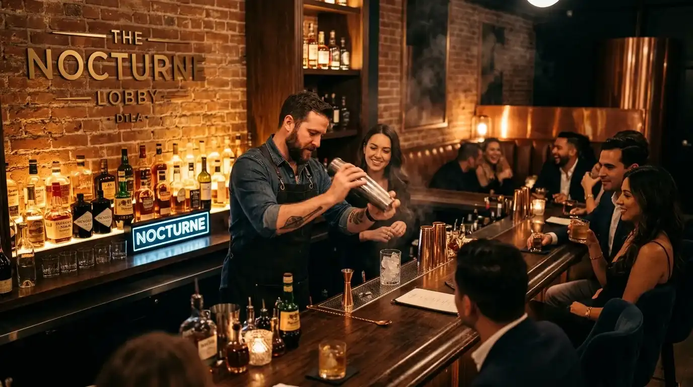 Craft cocktails at a downtown LA bar near Crypto.com Arena