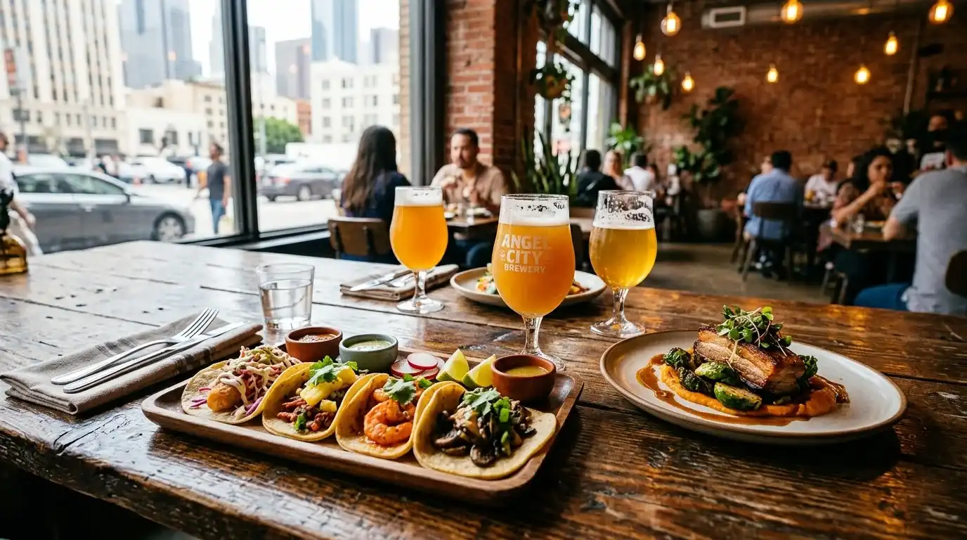 Modern American cuisine at a Downtown LA restaurant