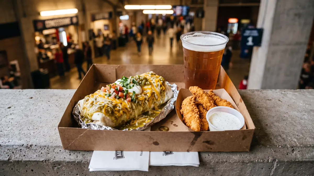 Green chile nachos and Denver-style food at Empower Field at Mile High