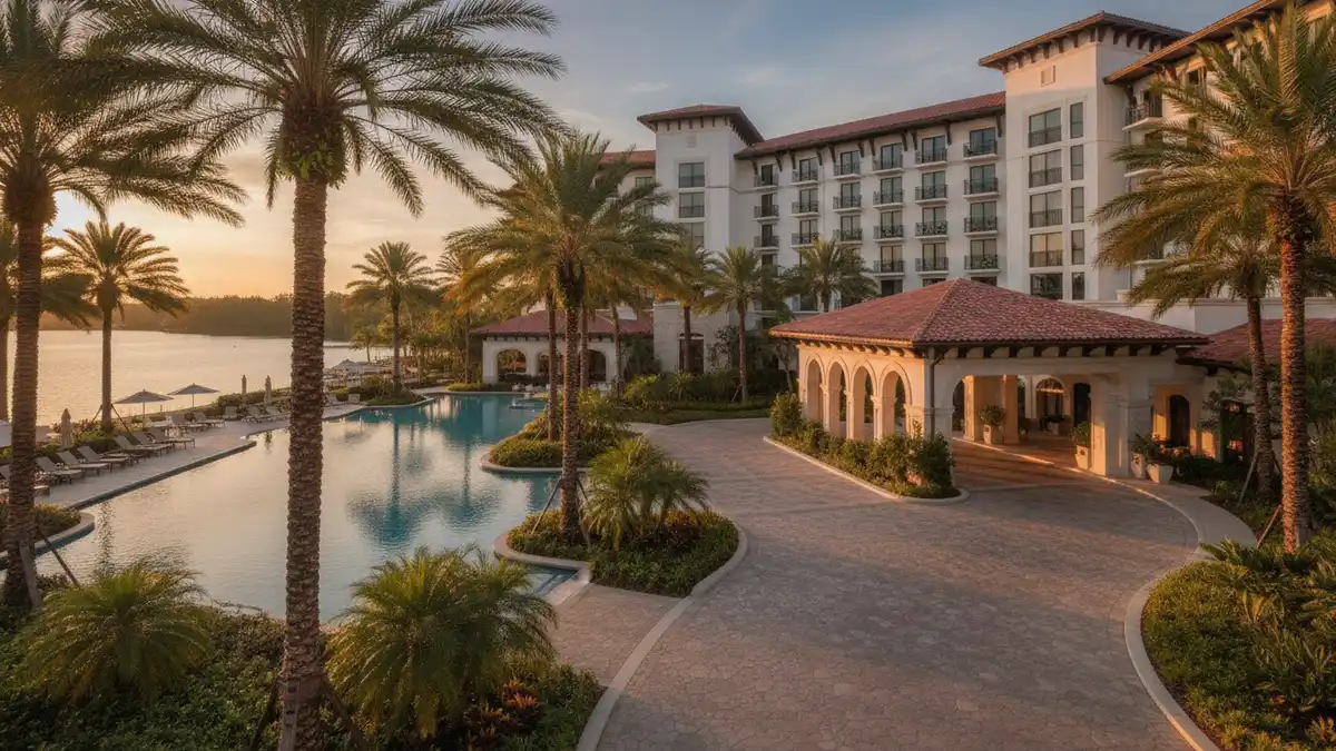 Hard Rock Hotel rock-themed luxury resort with iconic pool and music memorabilia near Universal Orlando