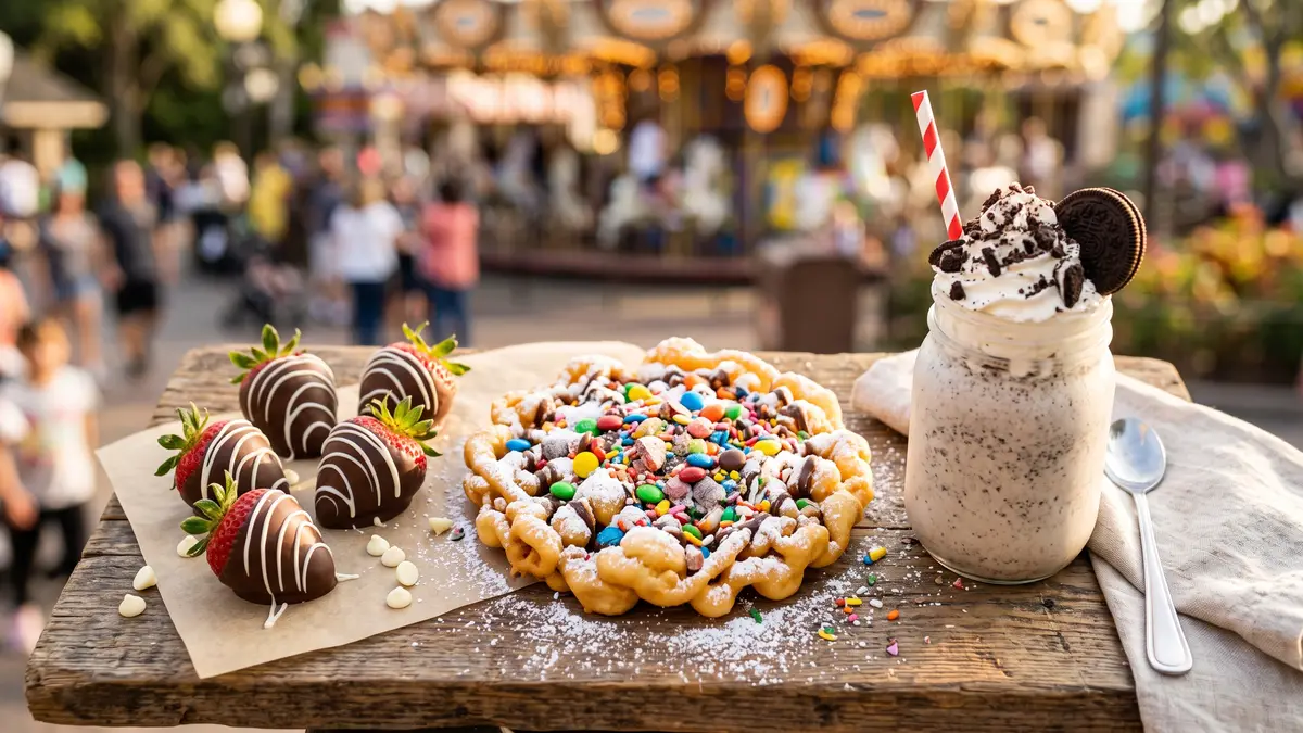 Hershey chocolate milkshake and Reese's peanut butter cup sundae treats at Hersheypark