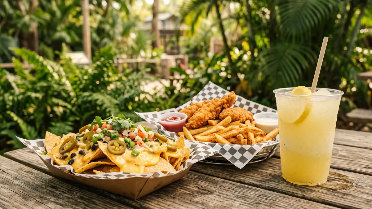 Frozen lemonade and snow cone treats from a cart at Houston Zoo on a hot Texas summer day