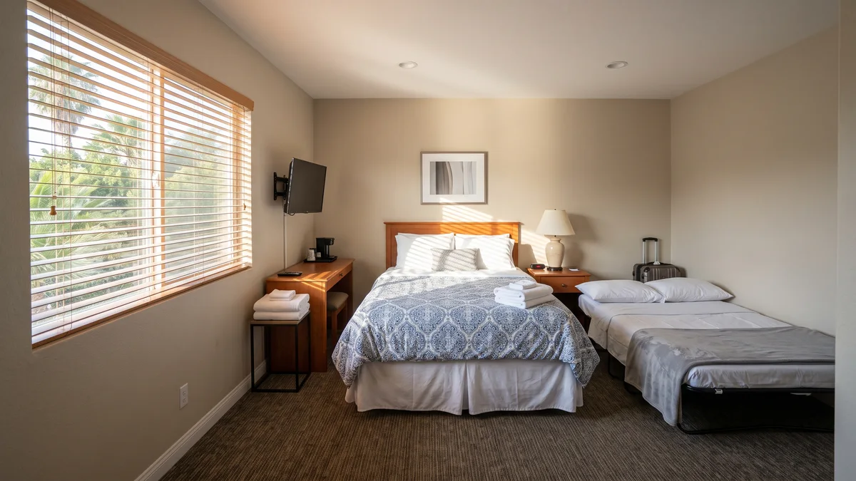 Motel 6 Buena Park exterior with budget-friendly rooms and parking near Knott's Berry Farm California