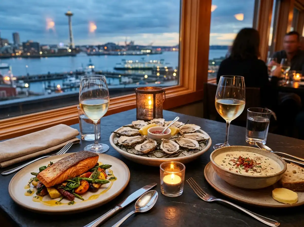 Pacific Northwest seafood dining near Lumen Field in Seattle