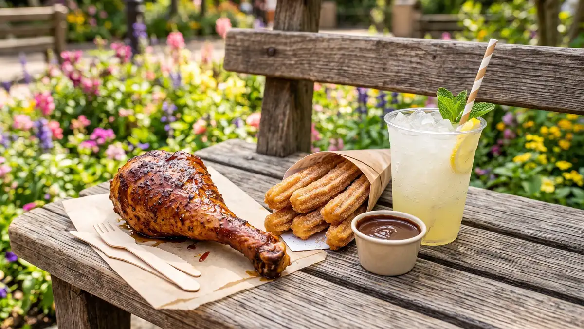 Family dining at a Magic Kingdom restaurant with kids