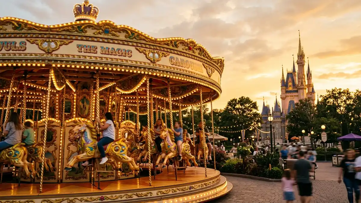 Dumbo the Flying Elephant ride at Magic Kingdom with families