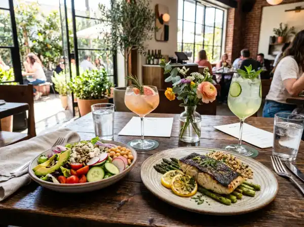 Modern hotel entrance at dusk near the Meadowlands in New Jersey