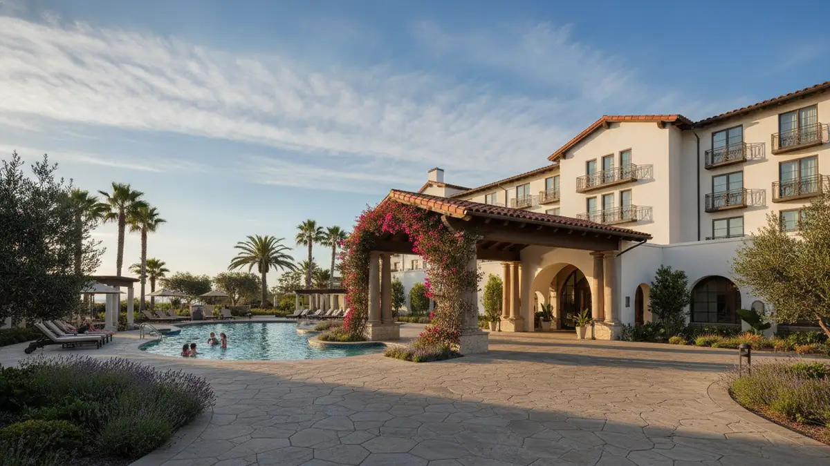 Portola Hotel and Spa at Monterey Bay with pool and family amenities near Monterey Bay Aquarium