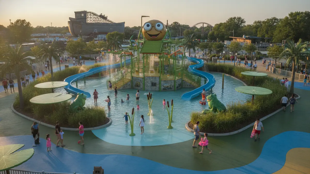 Tadpole Bay toddler area at Noah's Ark Water Park with family restrooms in Wisconsin Dells