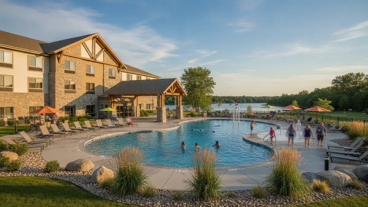 Chula Vista Resort Wisconsin Dells with waterpark and family rooms near Noah's Ark