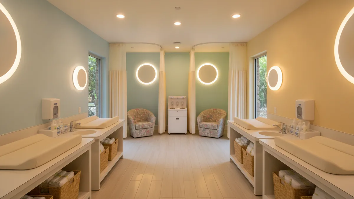 Baby Care Station in Nairobi Village entrance area at San Diego Zoo Safari Park Escondido California
