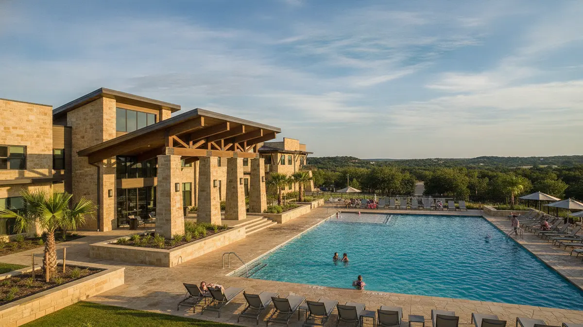 Hilton Garden Inn New Braunfels modern hotel with pool near Schlitterbahn waterpark Texas