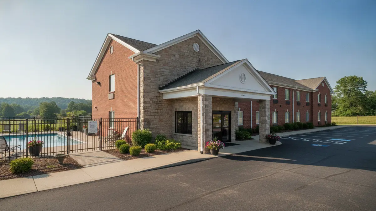 Motel 6 Langhorne exterior with affordable rooms for families visiting Sesame Place Pennsylvania