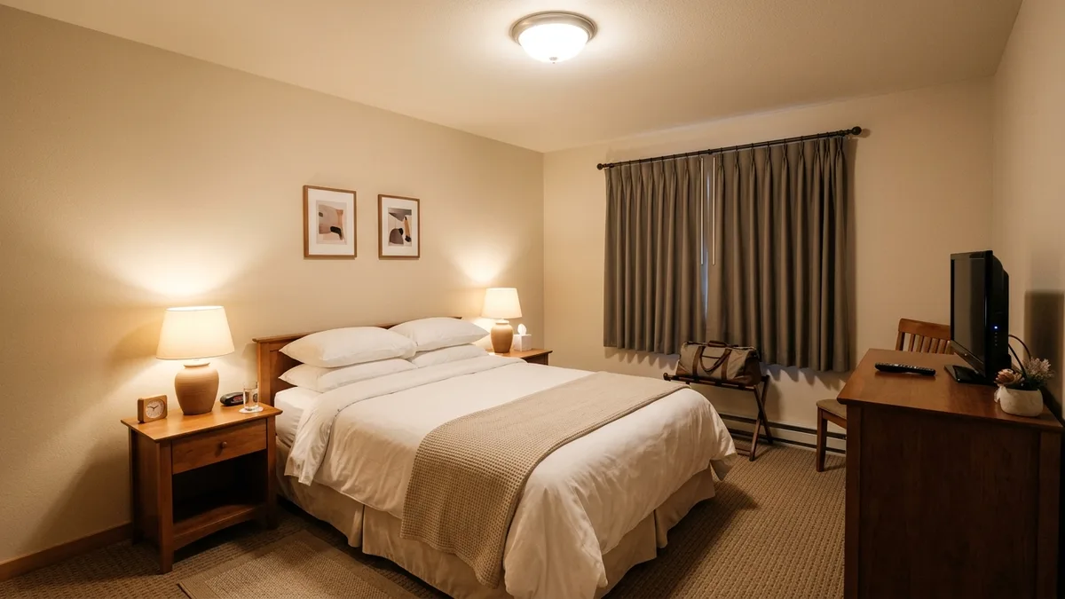 Extended Stay America Santa Clarita exterior with kitchenette suites near Six Flags Magic Mountain