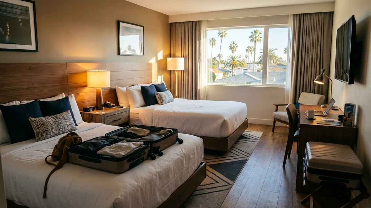 Courtyard by Marriott Valencia exterior with modern amenities and pool near Six Flags Magic Mountain California