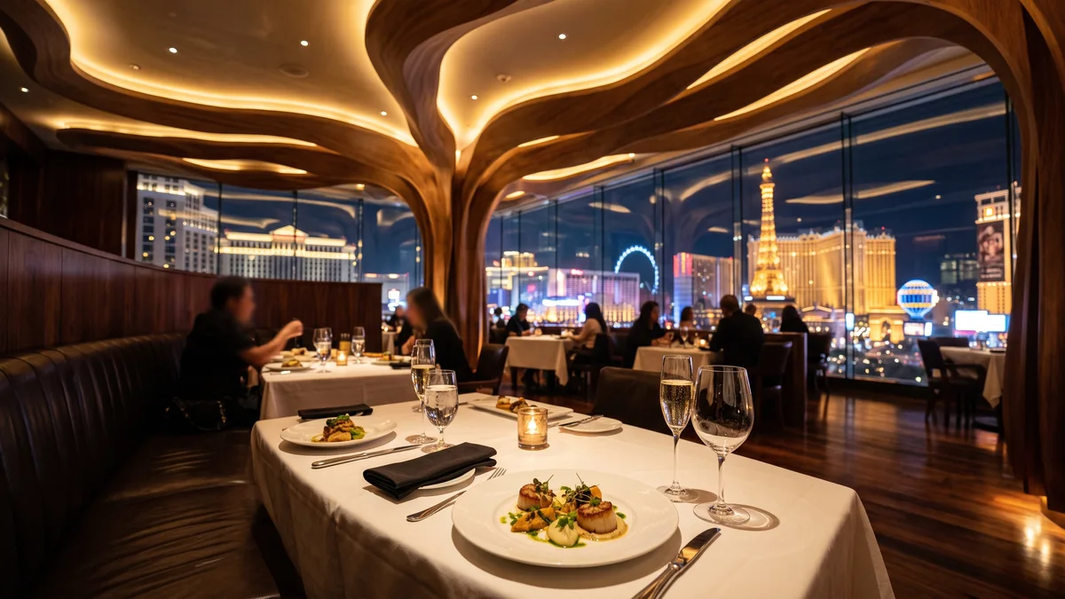 Restaurants and bars along the LINQ Promenade near the Sphere in Las Vegas