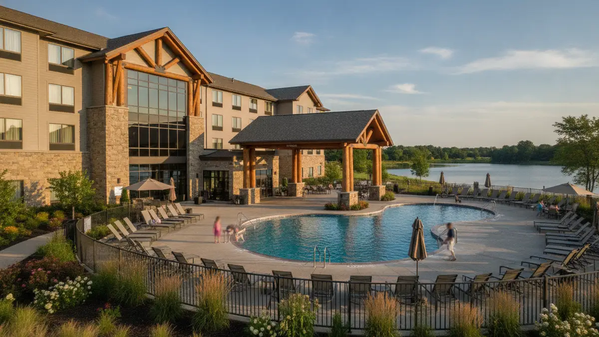 Hampton Inn Forest Park exterior with modern amenities and free breakfast near the St. Louis Zoo Missouri